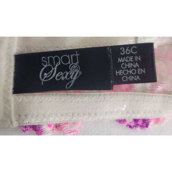 Smart & Sexy White Full Figure Strapless Padded Underwire Push Up Bra Size 36C - Picture 3 of 8